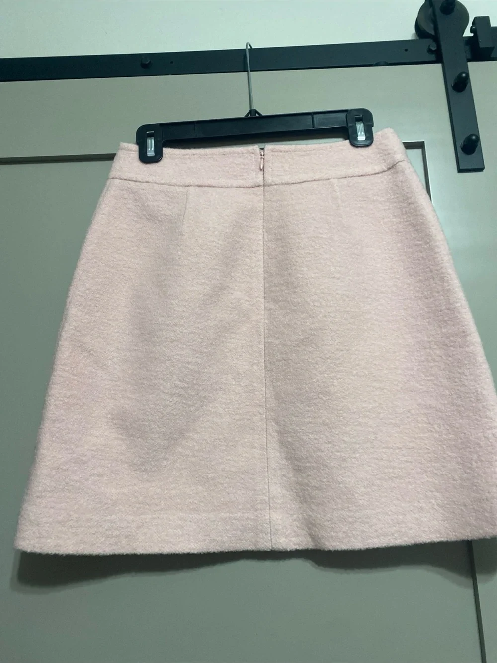 Tory Burch Soft Pink Mini A-Line Wool Blend Skirt